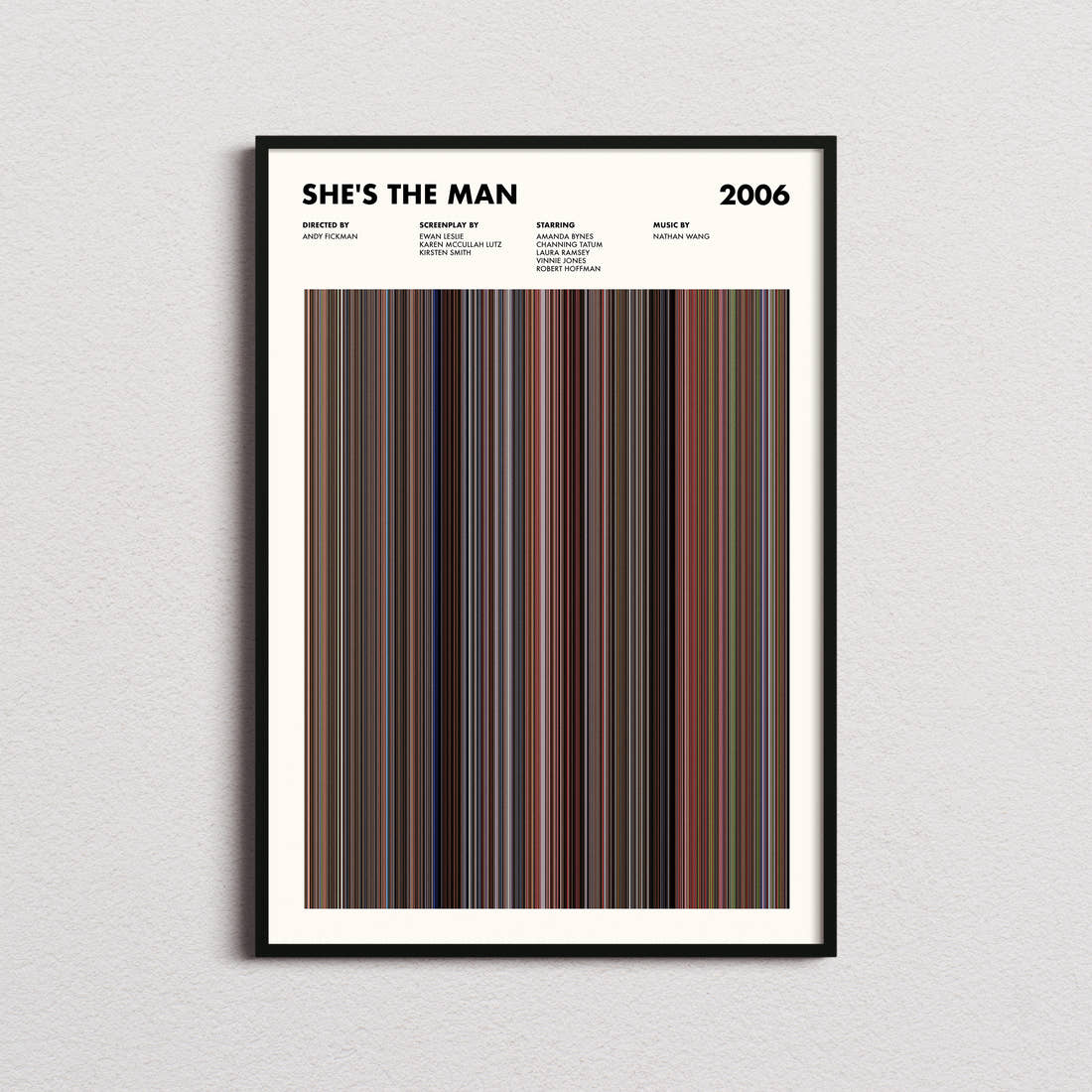 She's the Man Movie Barcode Poster