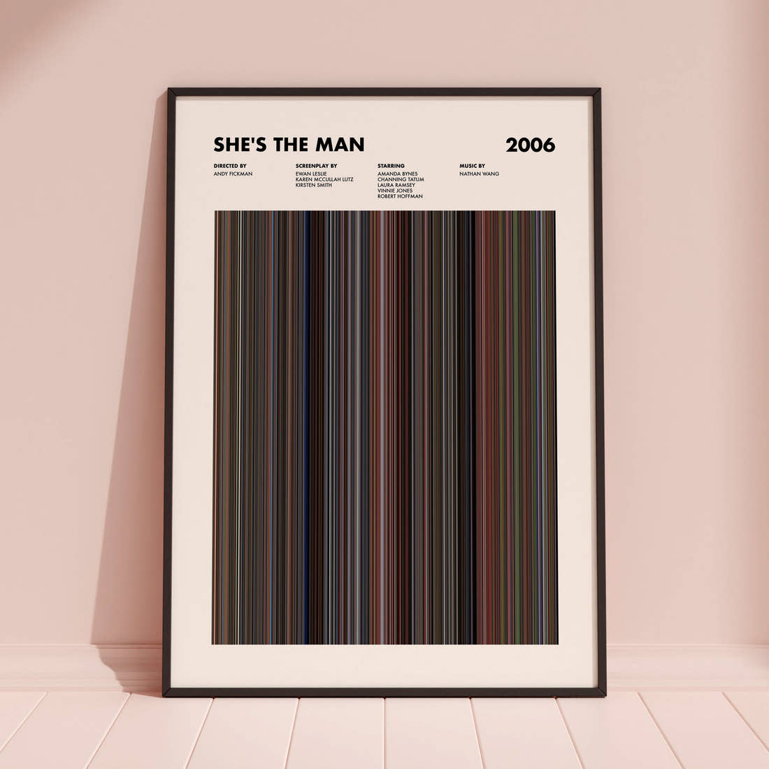 She's the Man Movie Barcode Poster
