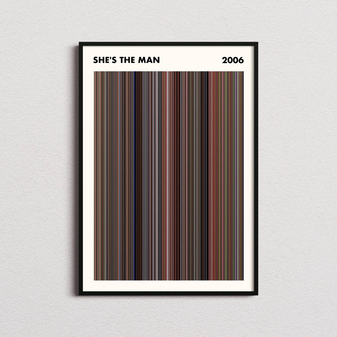 She's the Man Movie Barcode Poster - Simplified