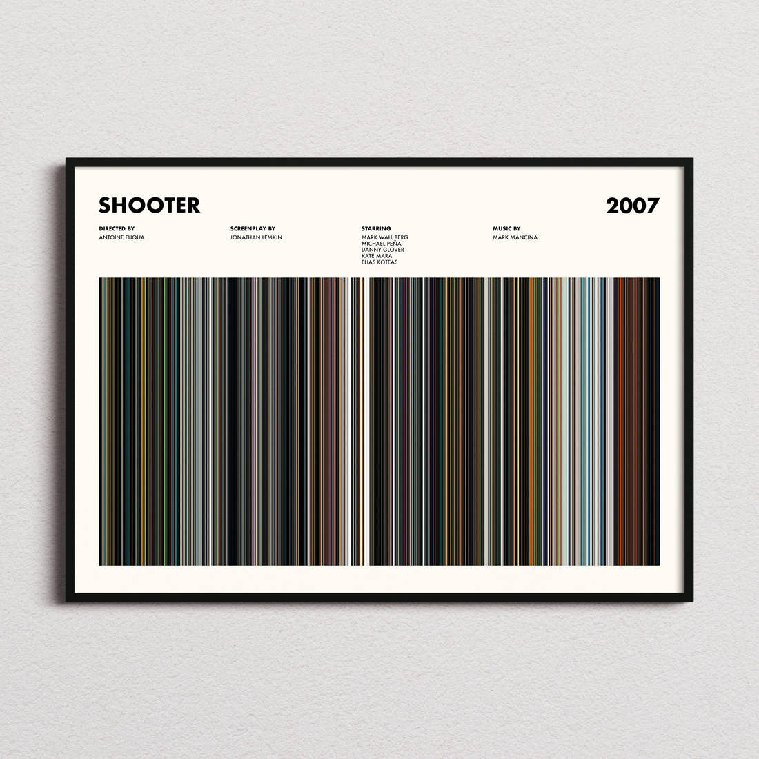 Shooter Movie Barcode Poster