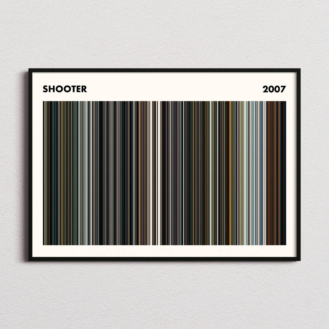 Shooter Movie Barcode Poster - Simplified
