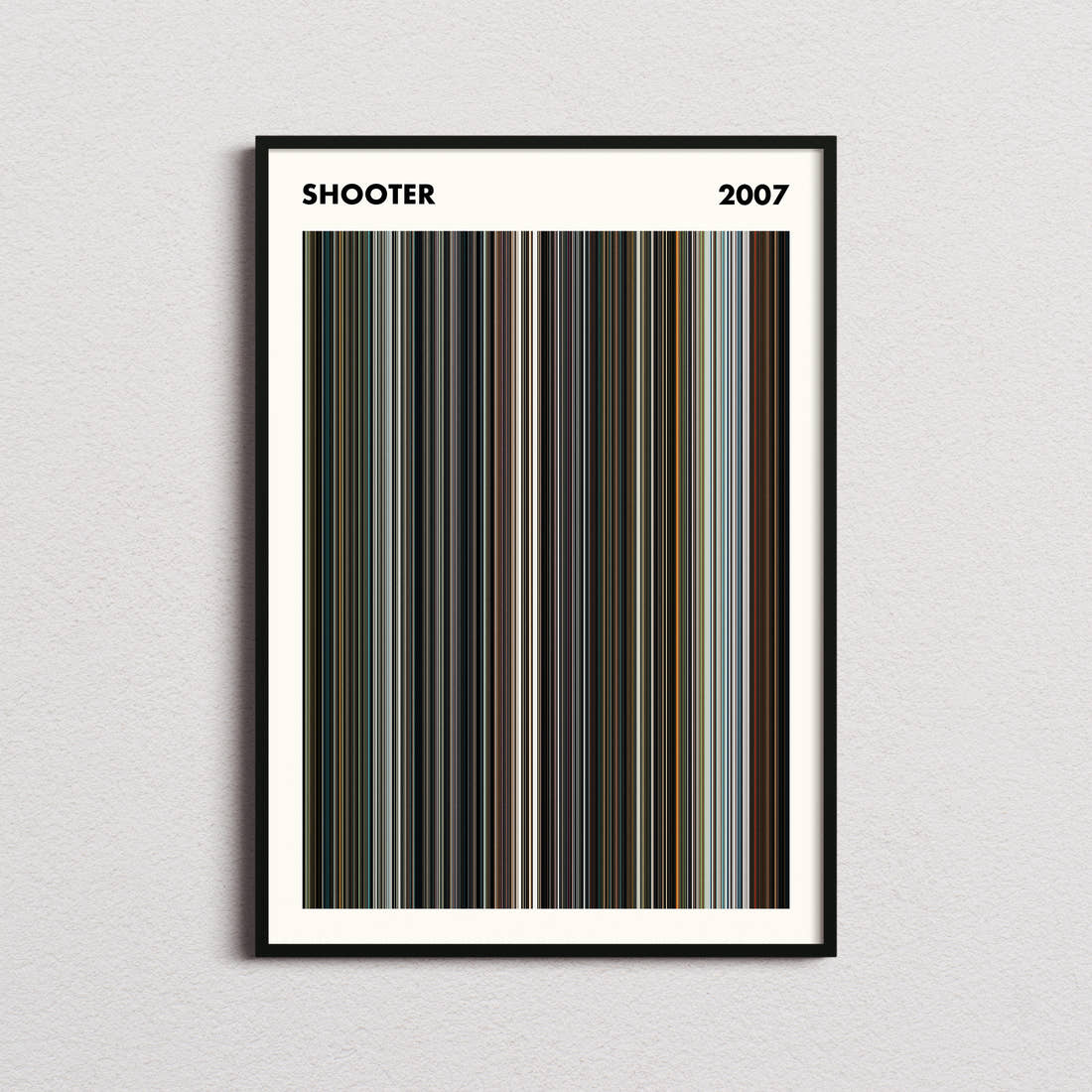 Shooter Movie Barcode Poster - Simplified