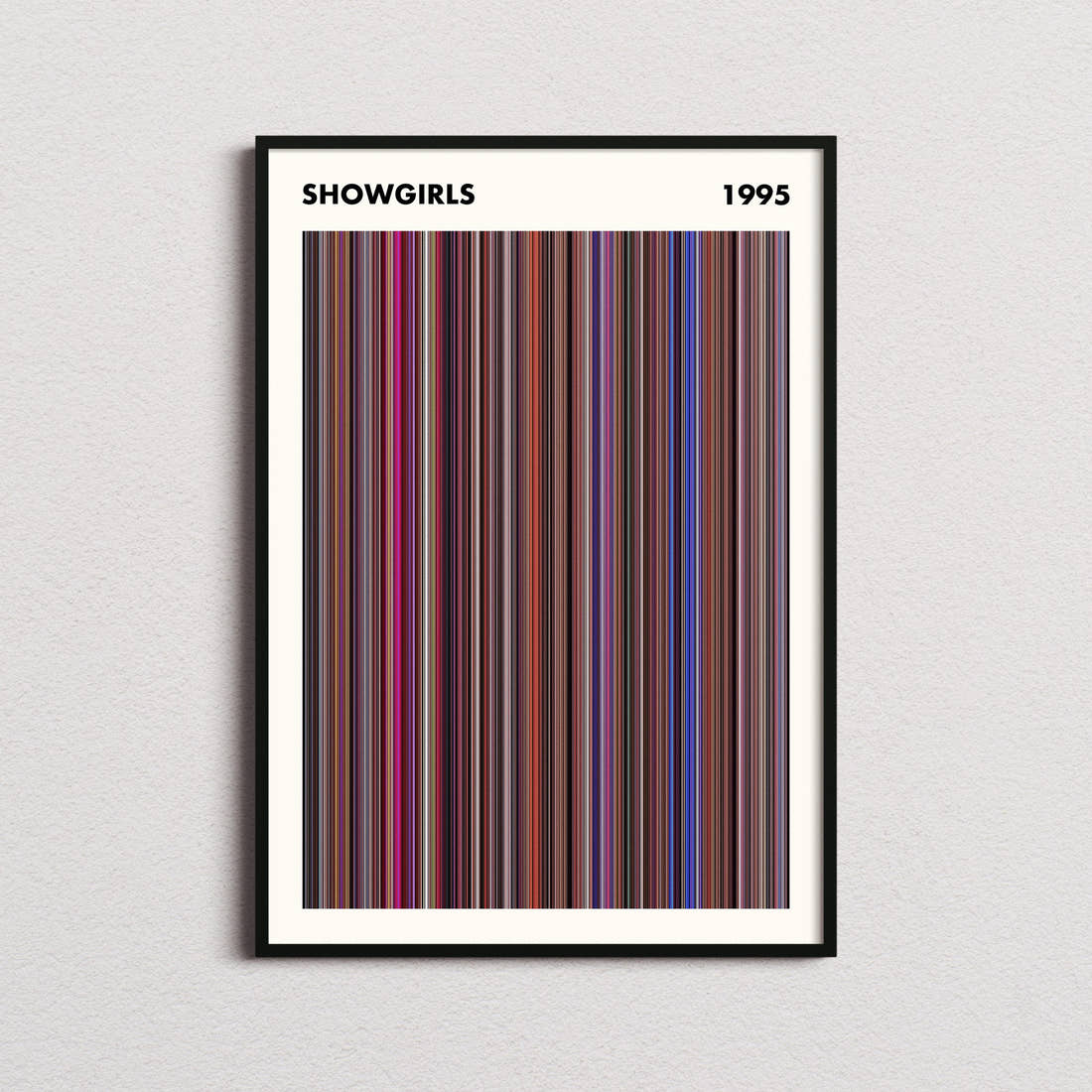 Showgirls Movie Barcode Poster - Simplified