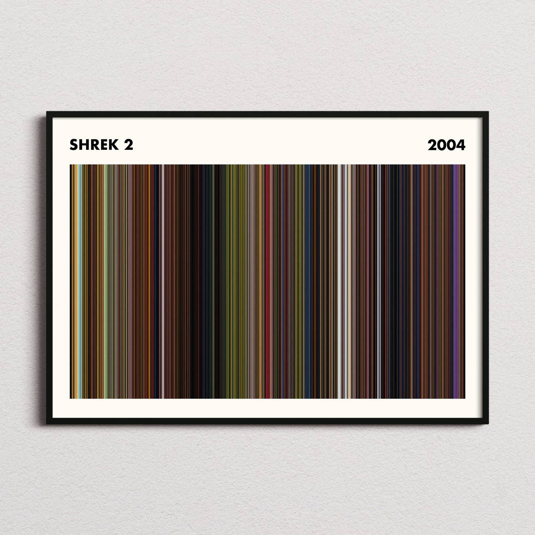 Shrek 2 Movie Barcode Poster - Simplified