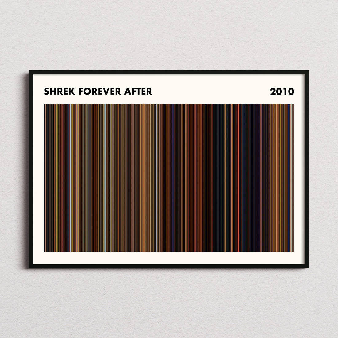 Shrek Forever After Movie Barcode Poster - Simplified