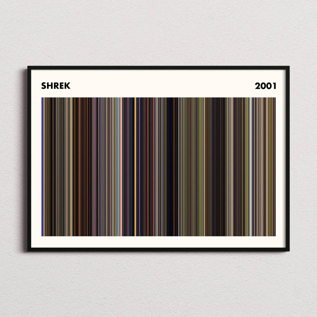 Shrek Movie Barcode Poster - Simplified