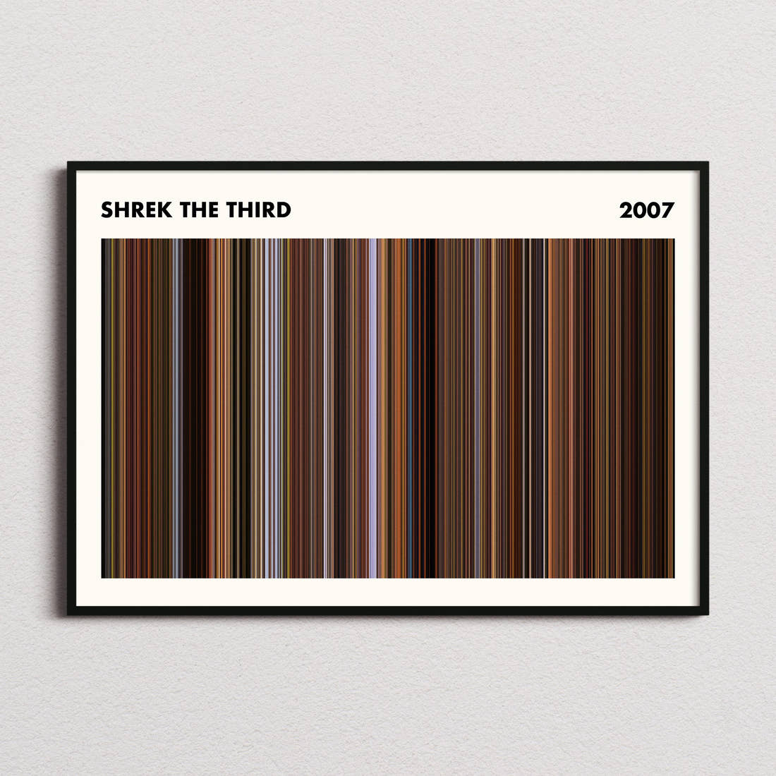 Shrek the Third Movie Barcode Poster - Simplified