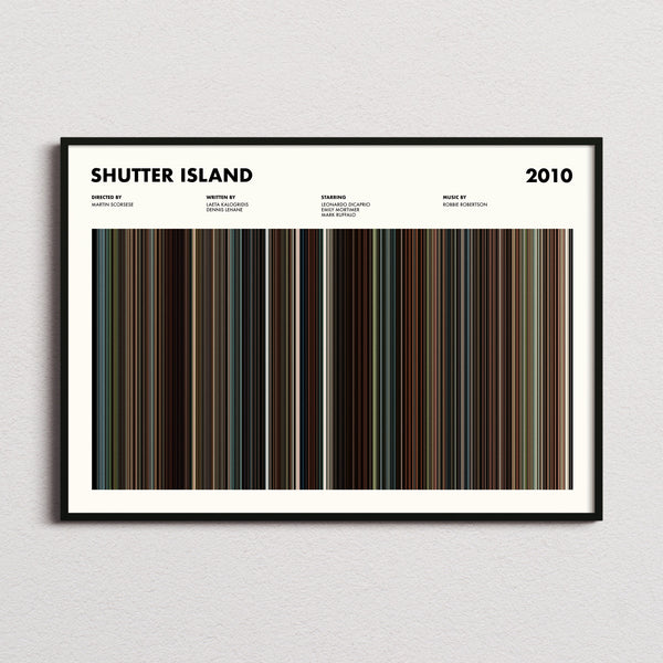 Shutter Island Movie Barcode Poster
