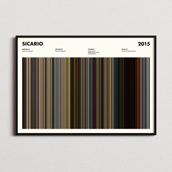 Sicario Movie Barcode Poster