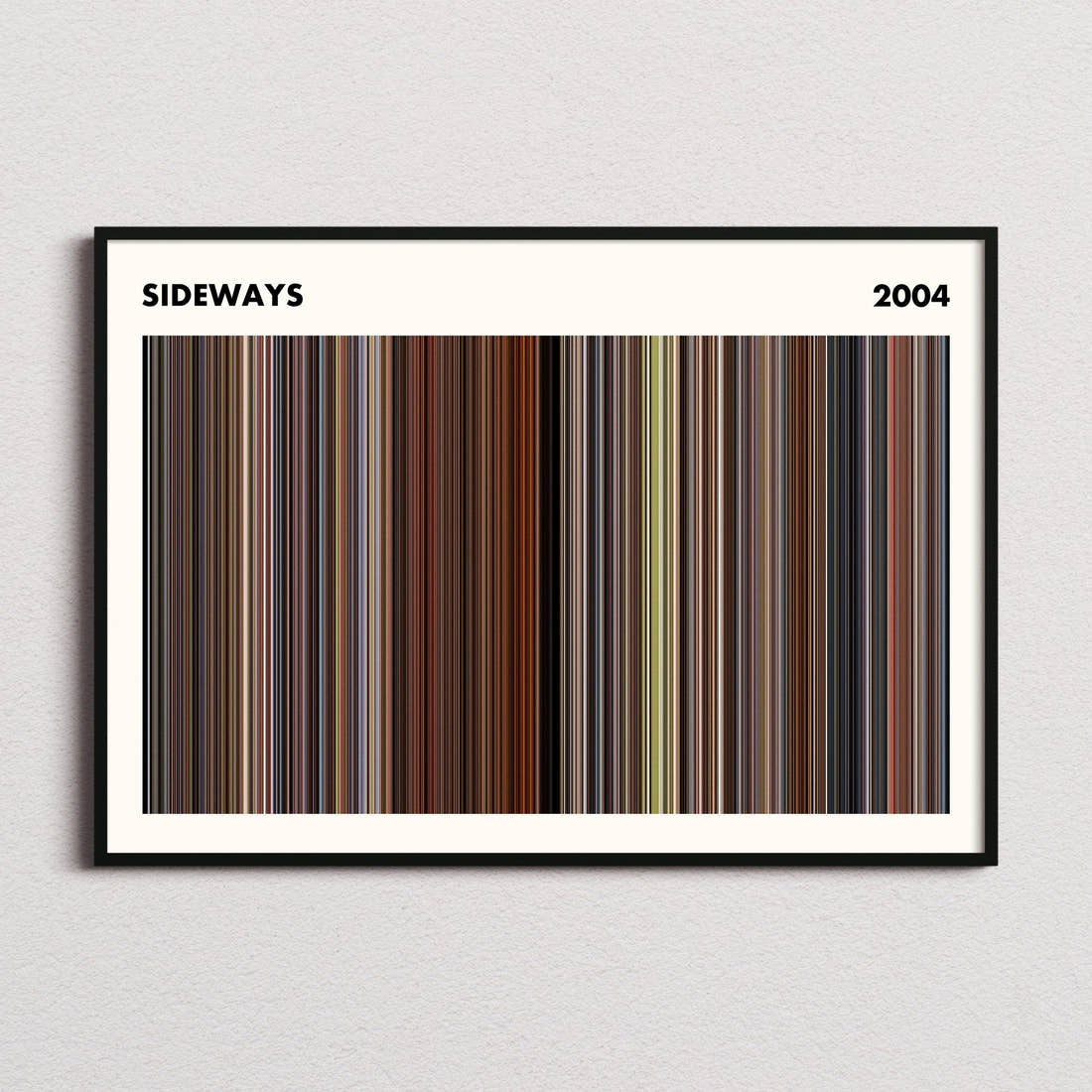 Sideways Movie Barcode Poster - Simplified