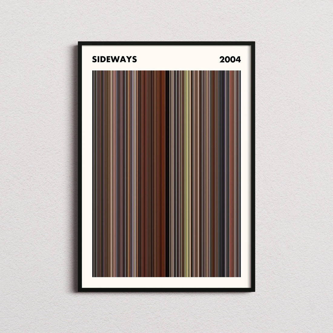 Sideways Movie Barcode Poster - Simplified