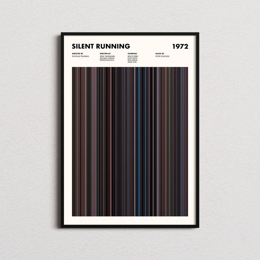 Silent Running Movie Barcode Poster