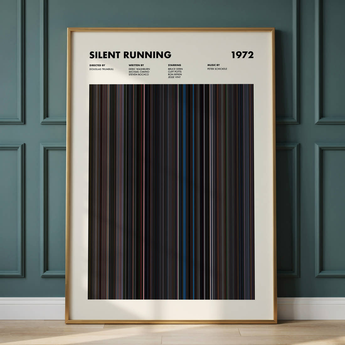 Silent Running Movie Barcode Poster
