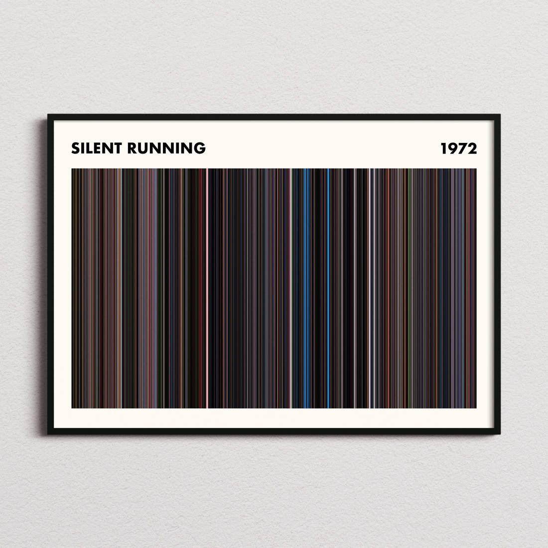 Silent Running Movie Barcode Poster - Simplified