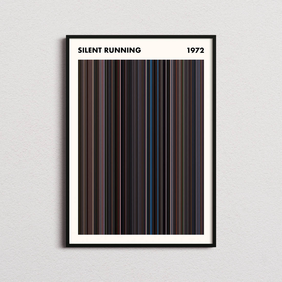 Silent Running Movie Barcode Poster - Simplified