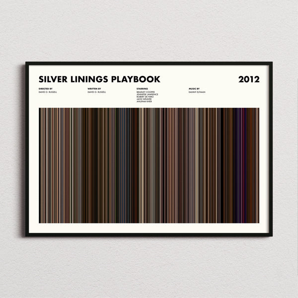 Silver Linings Playbook Movie Barcode Poster