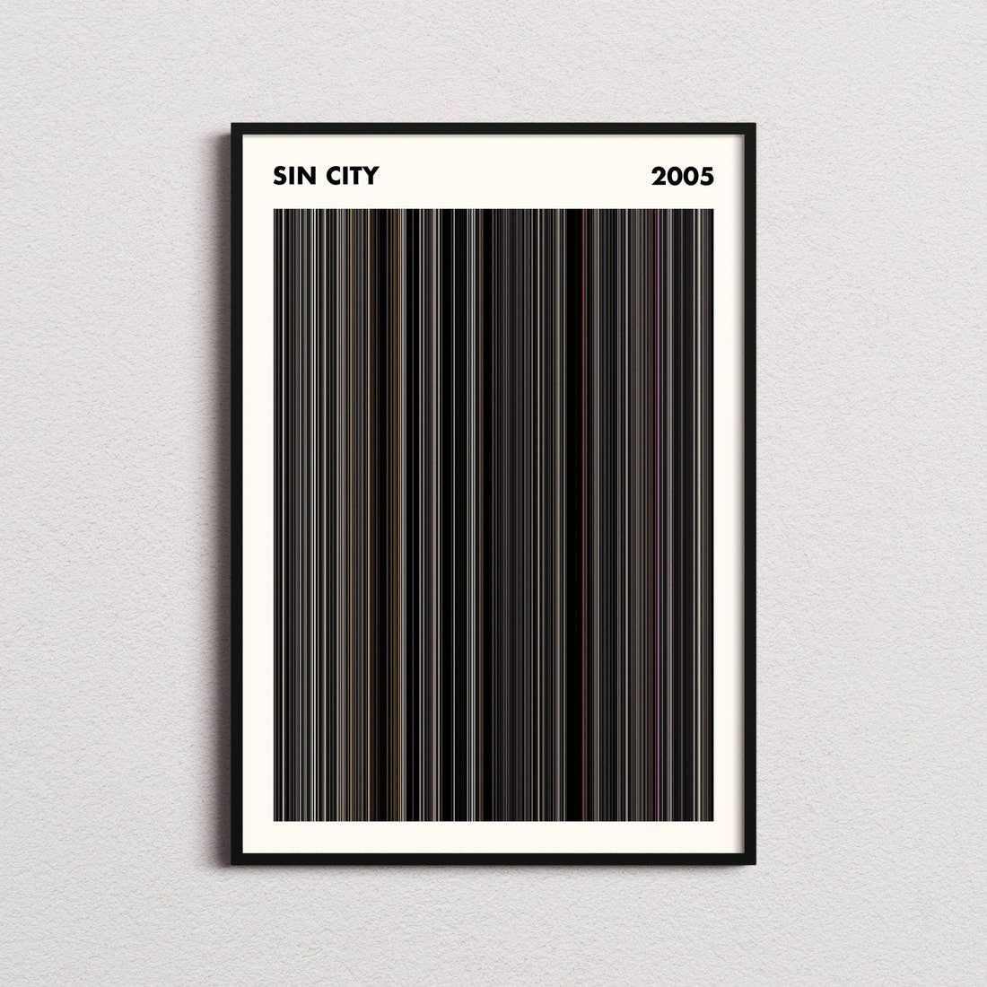 Sin City Movie Barcode Poster - Simplified