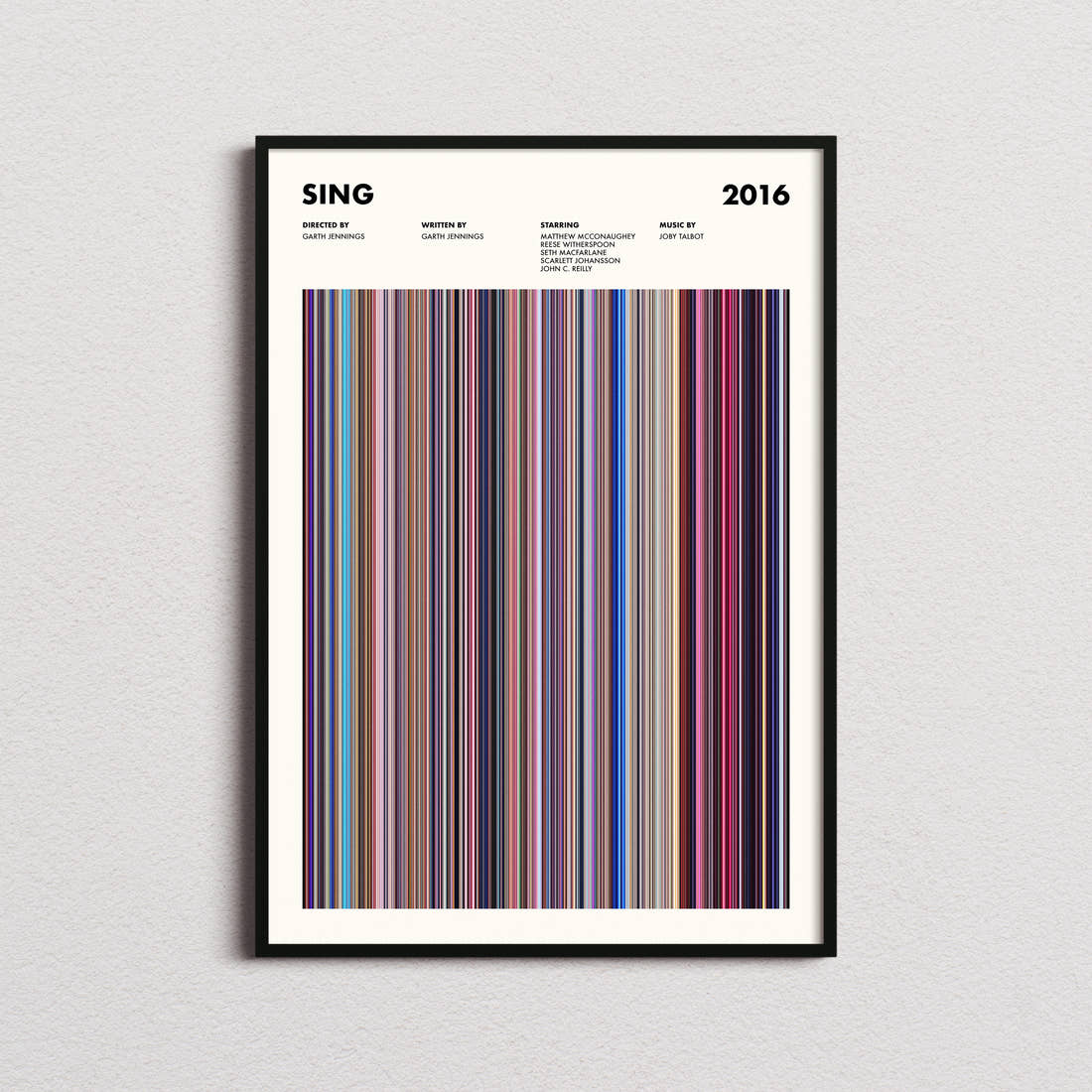 Sing Movie Barcode Poster