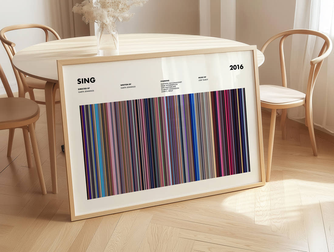 Sing Movie Barcode Poster