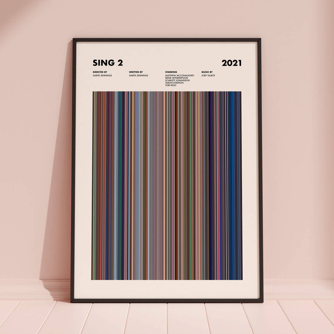 Sing 2 Movie Barcode Poster