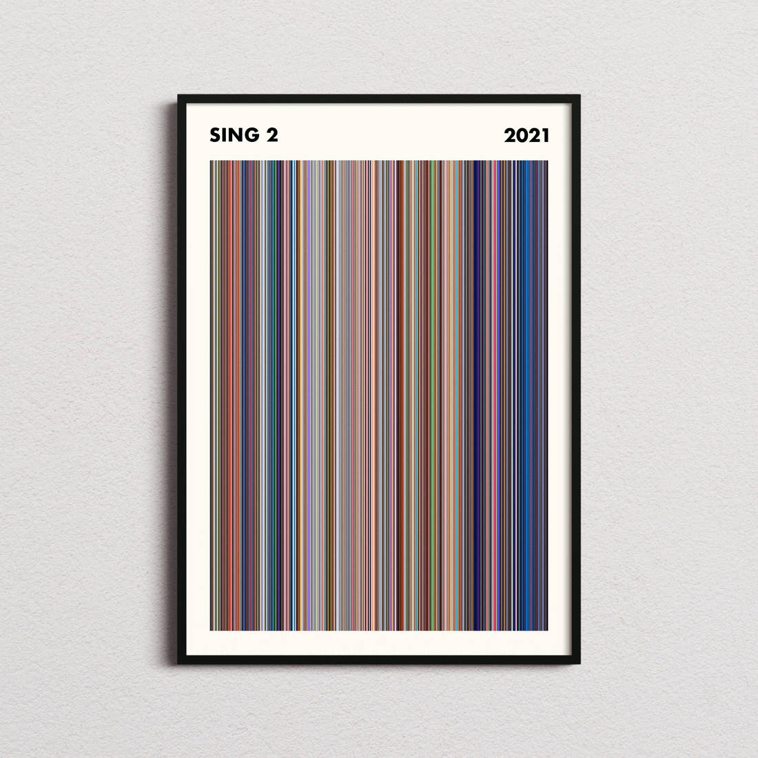 Sing 2 Movie Barcode Poster - Simplified