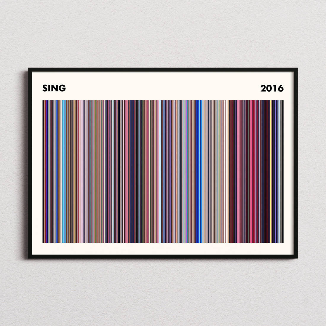 Sing Movie Barcode Poster - Simplified