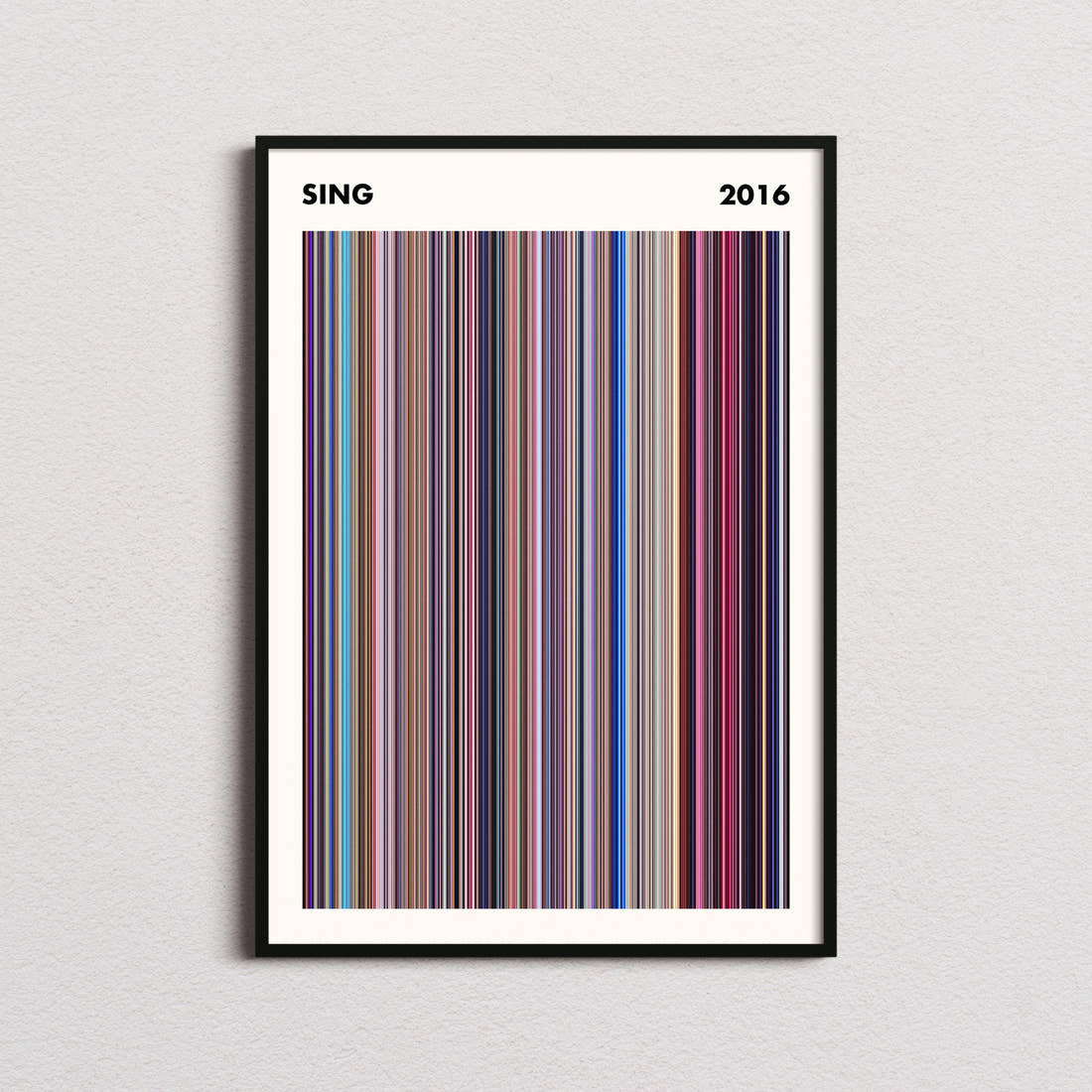 Sing Movie Barcode Poster - Simplified