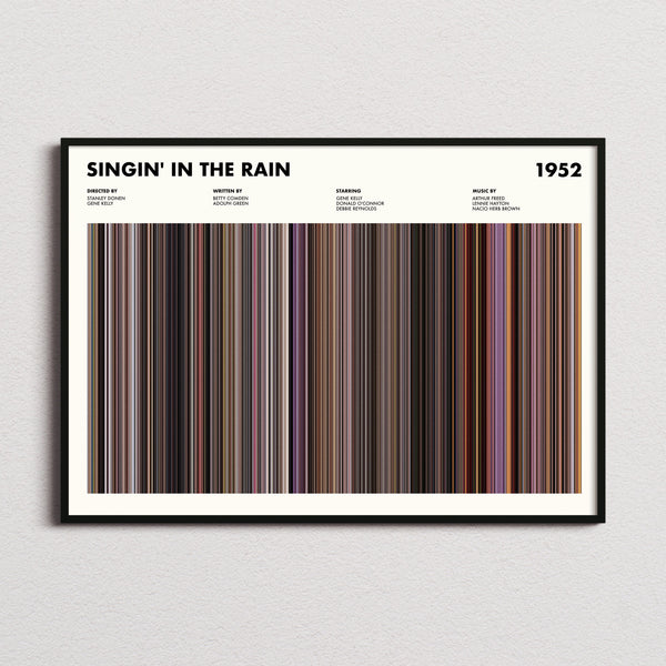 Singin' In The Rain Movie Barcode Poster