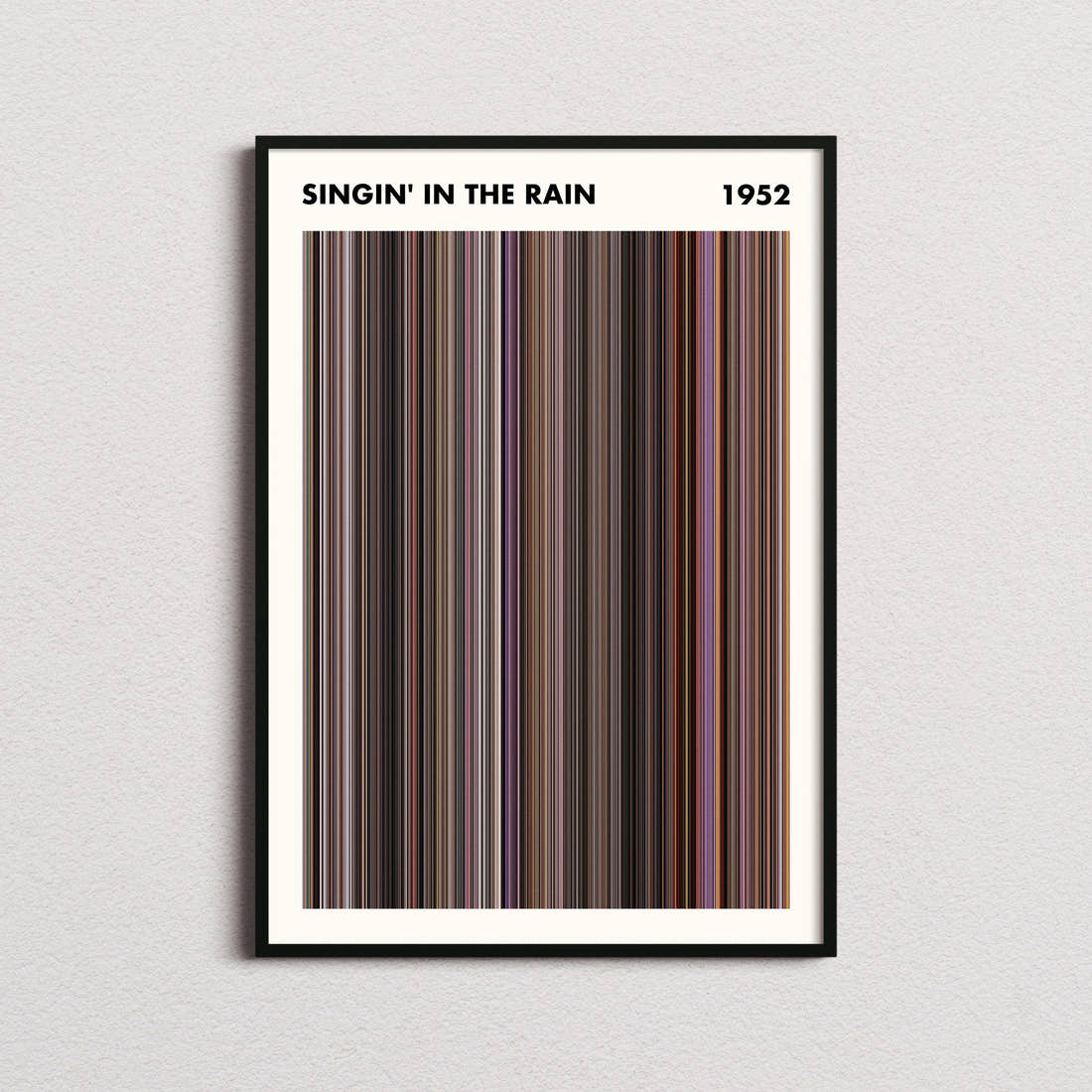 Singin' in the Rain Movie Barcode Poster - Simplified