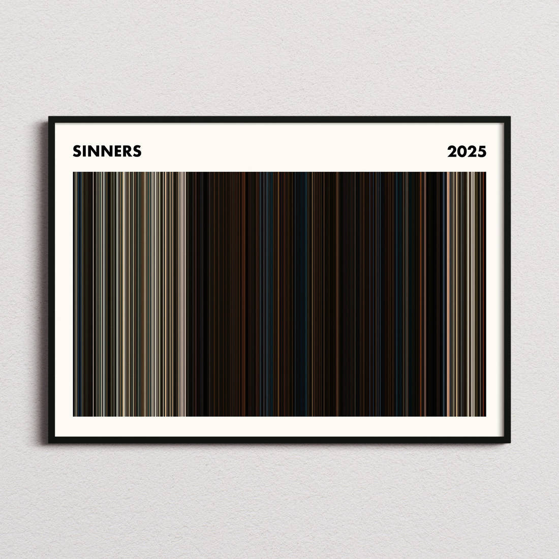 Sinners Movie Barcode Poster - Simplified
