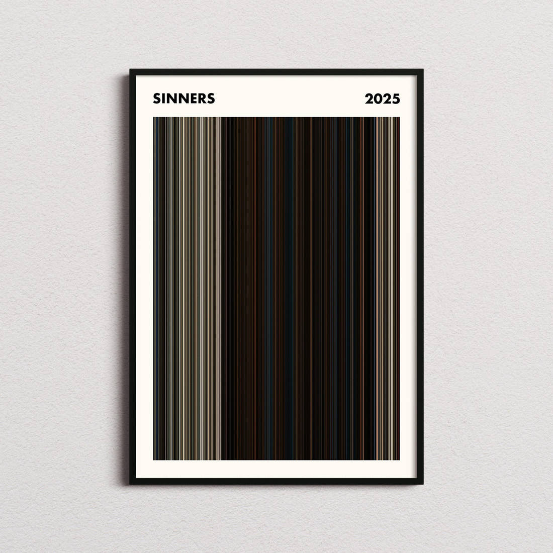 Sinners Movie Barcode Poster - Simplified