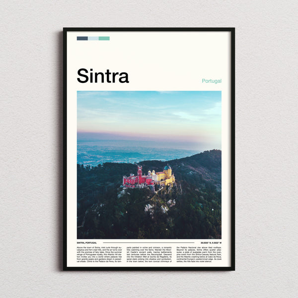 Sintra PaláCio Da Pena Travel Print framed and photographed straight on