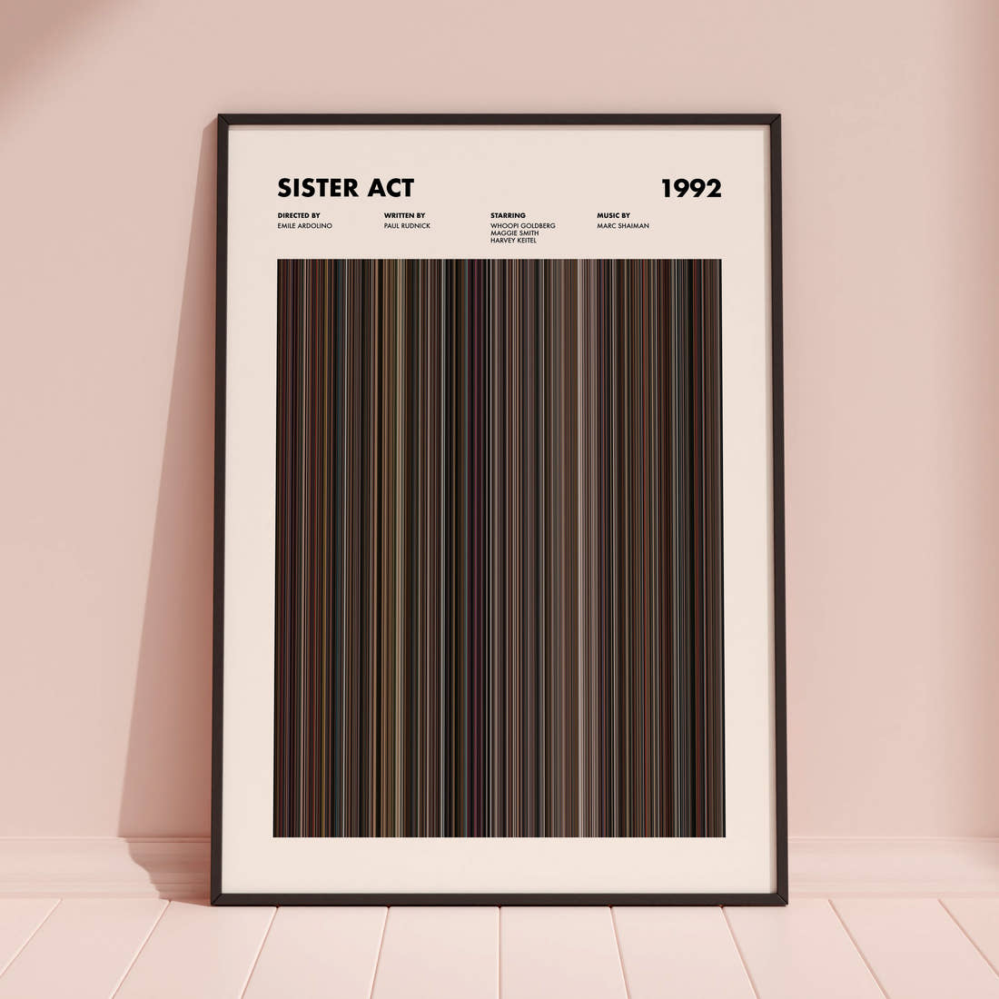 Sister Act Movie Barcode Poster