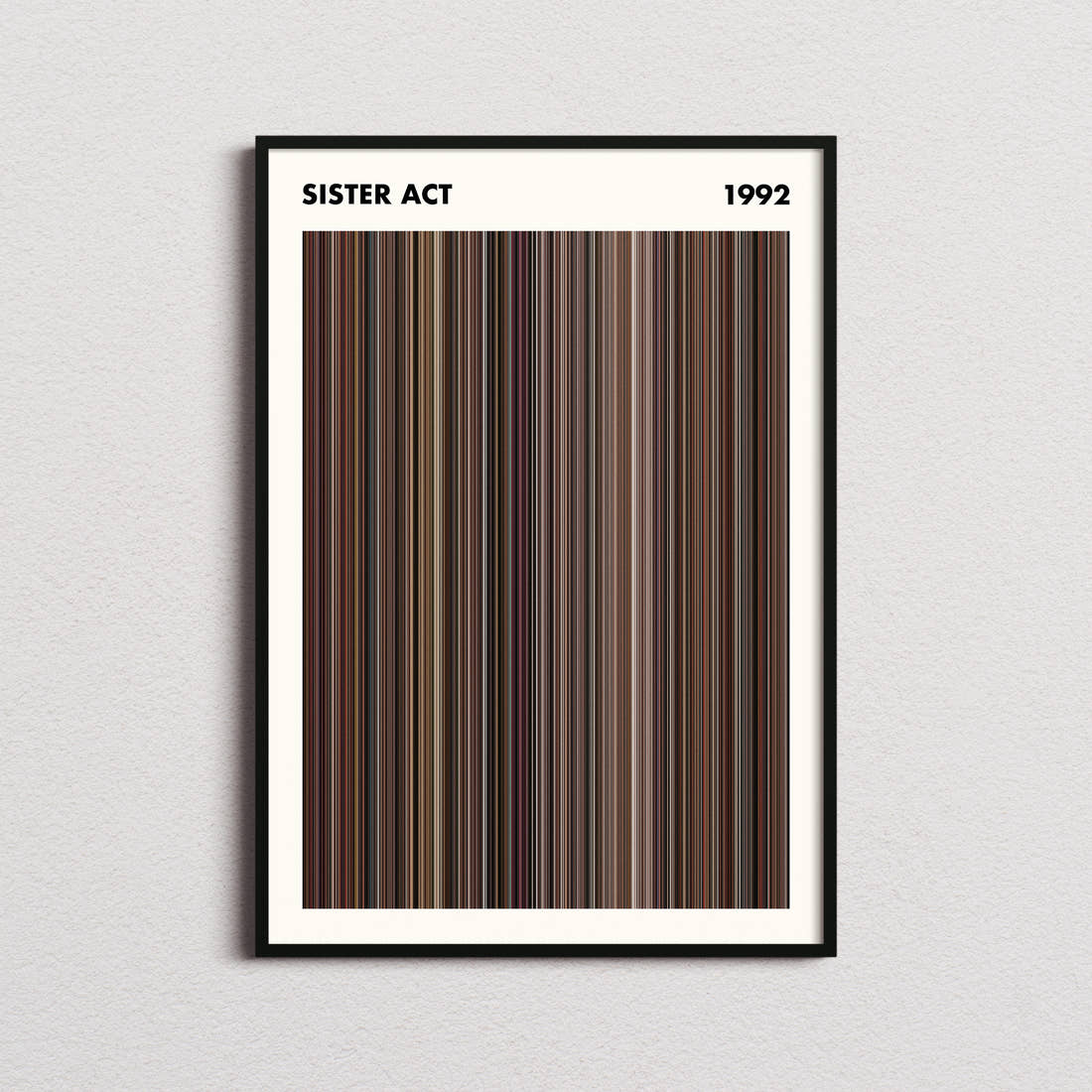 Sister Act Movie Barcode Poster - Simplified