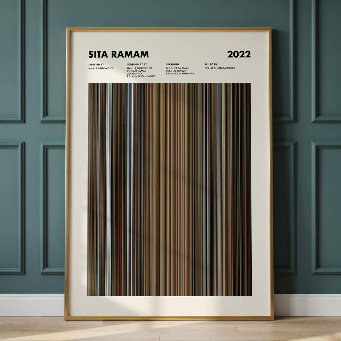 Sita Ramam Movie Barcode Poster