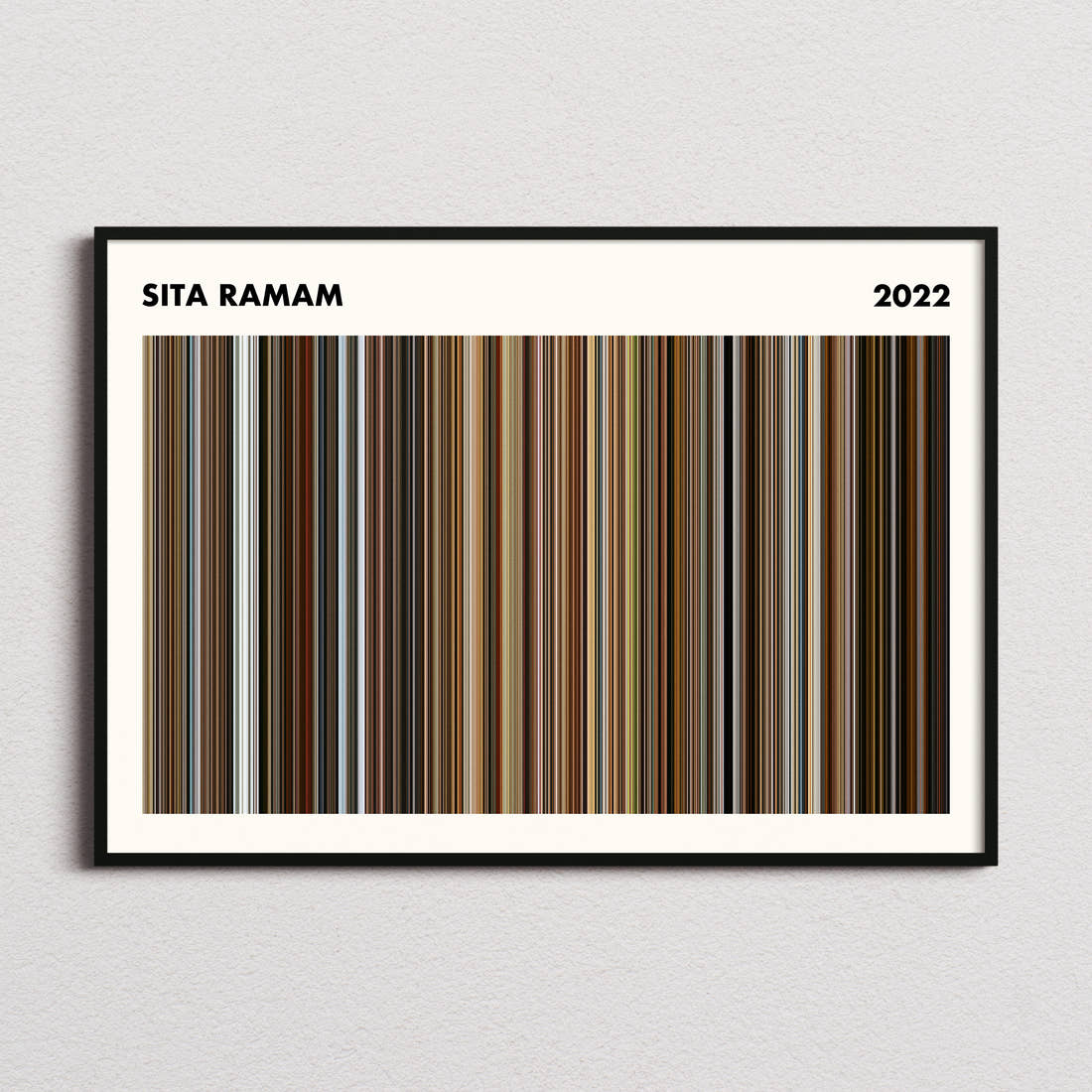 Sita Ramam Movie Barcode Poster - Simplified