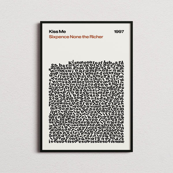 Sixpence None The Richer Kiss Me Lyric Print