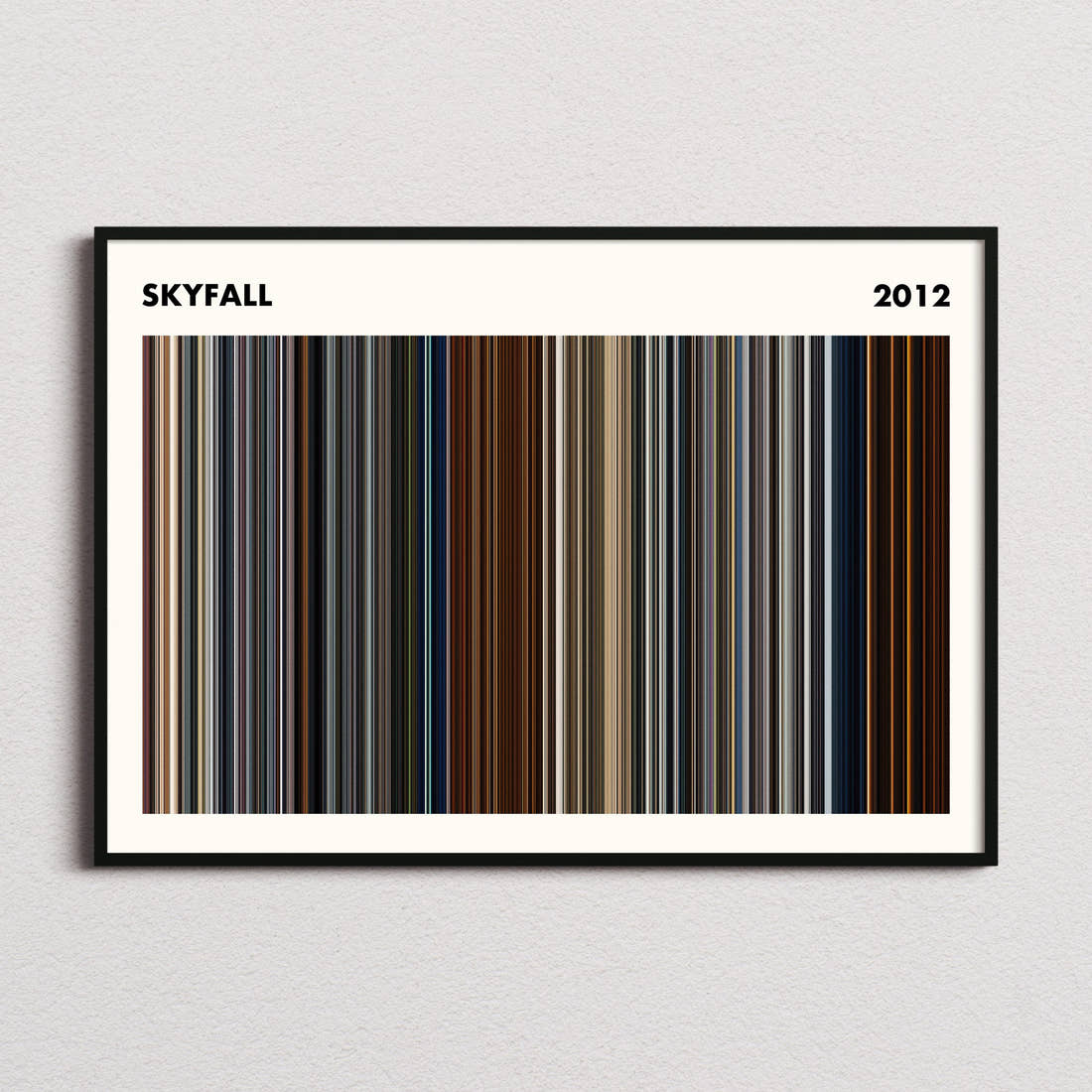 Skyfall Movie Barcode Poster - Simplified