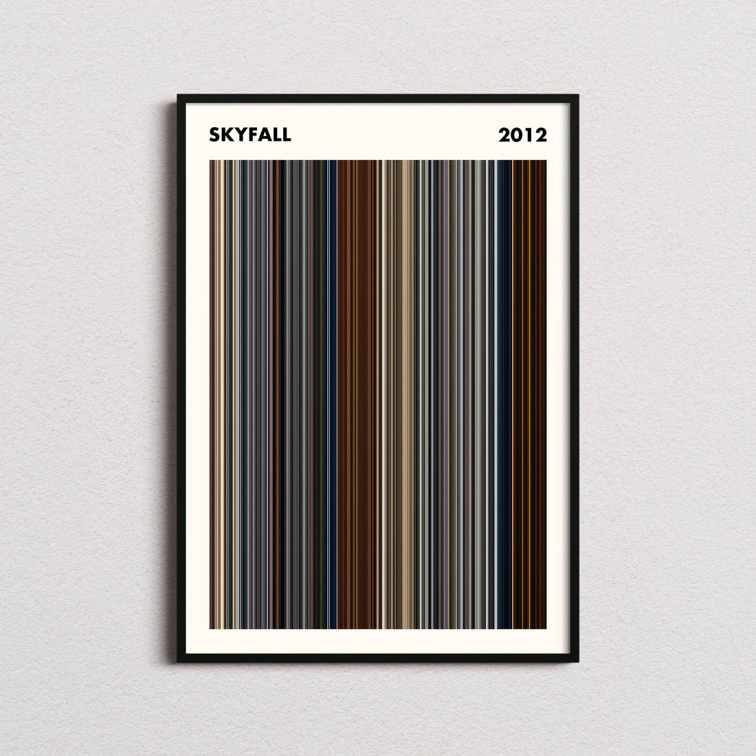 Skyfall Movie Barcode Poster - Simplified