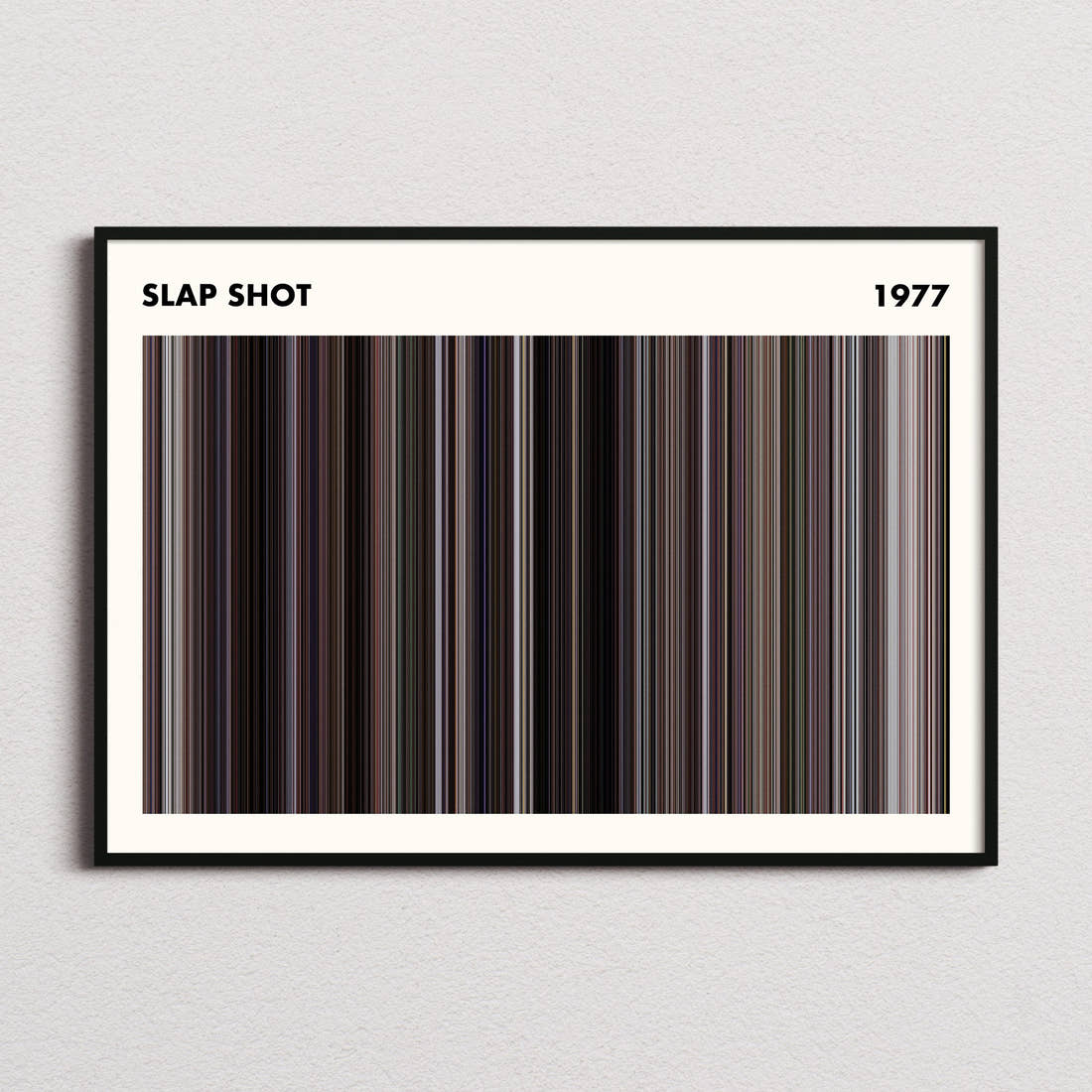 Slap Shot Movie Barcode Poster - Simplified