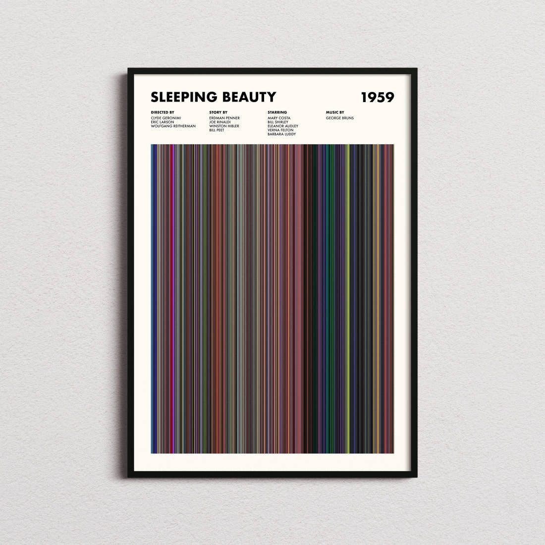 Sleeping Beauty Movie Barcode Poster