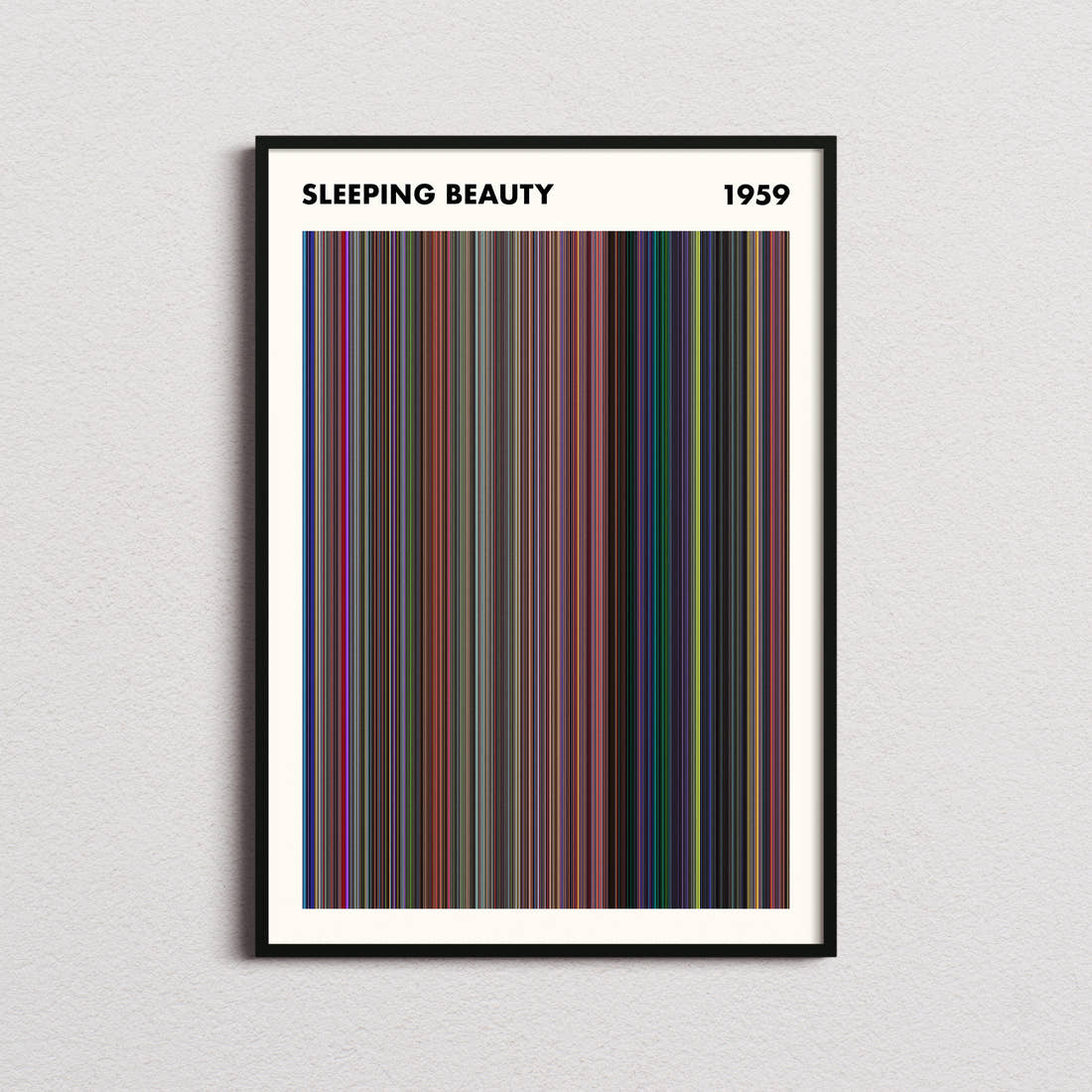 Sleeping Beauty Movie Barcode Poster - Simplified