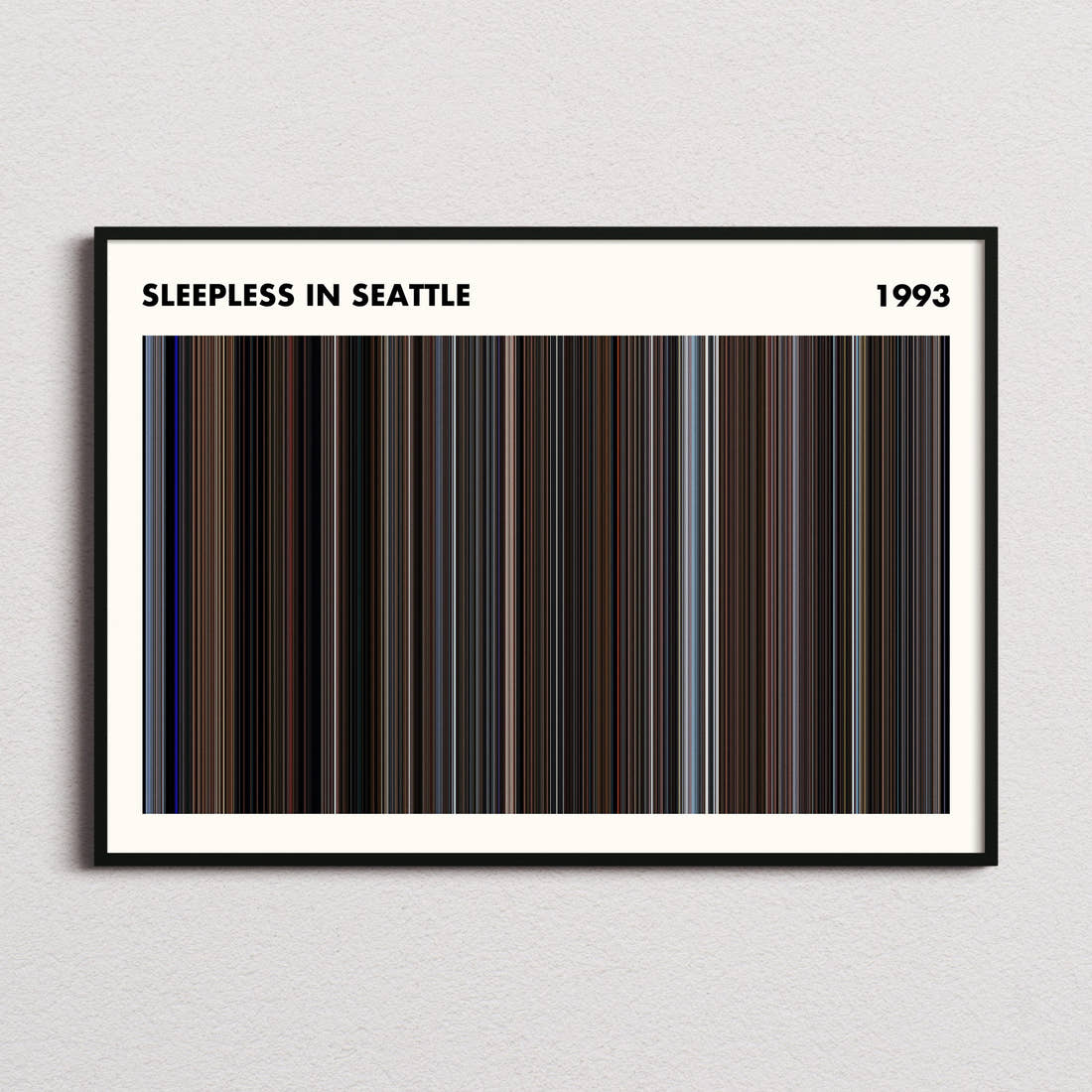 Sleepless in Seattle Movie Barcode Poster - Simplified