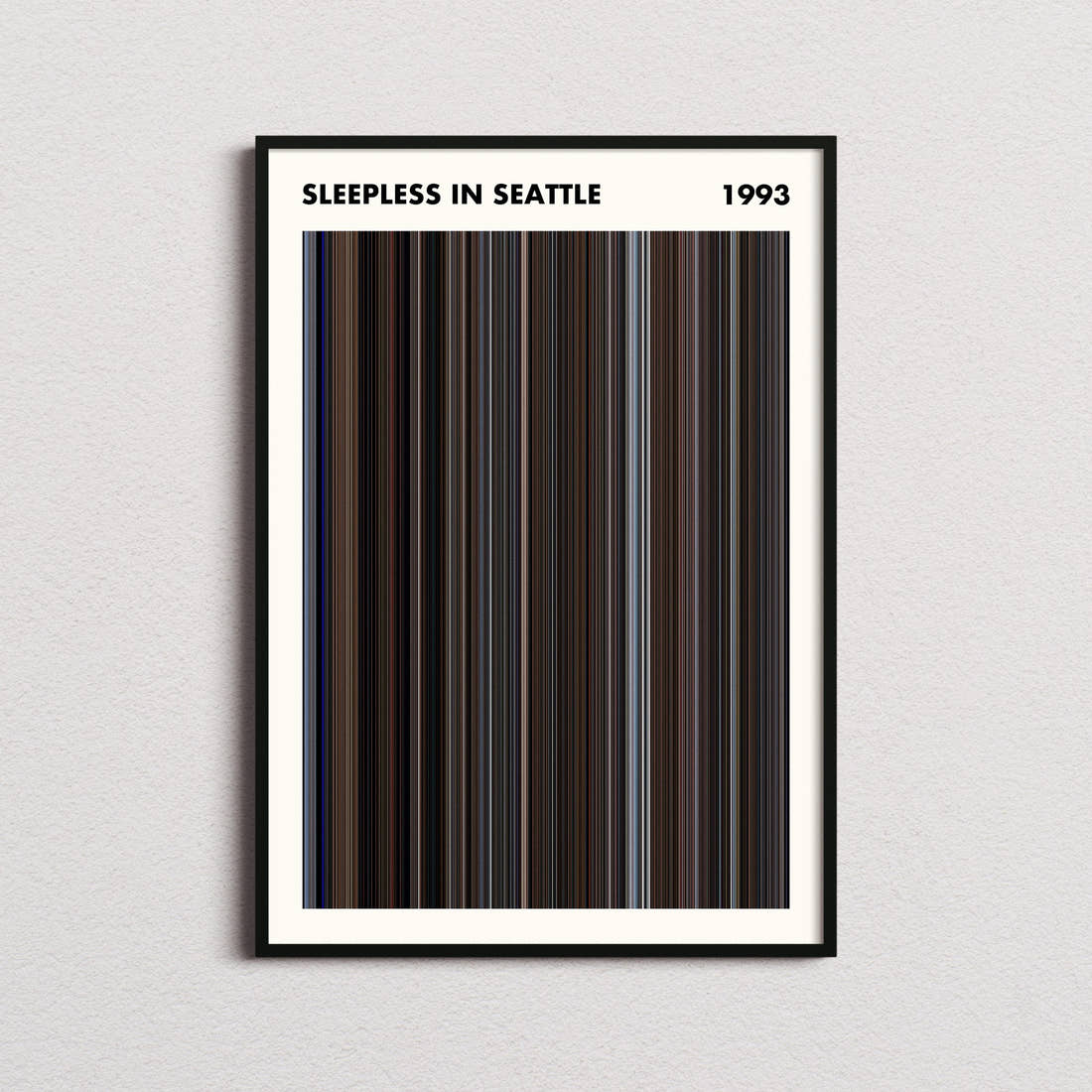 Sleepless in Seattle Movie Barcode Poster - Simplified