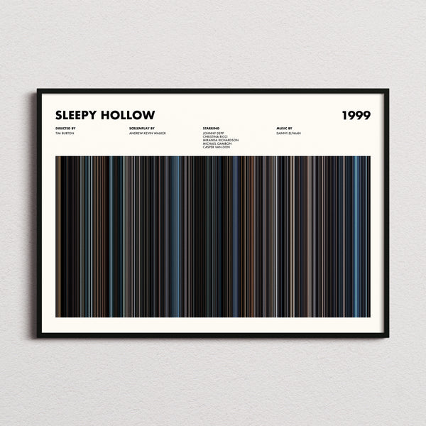 Sleepy Hollow Movie Barcode Poster