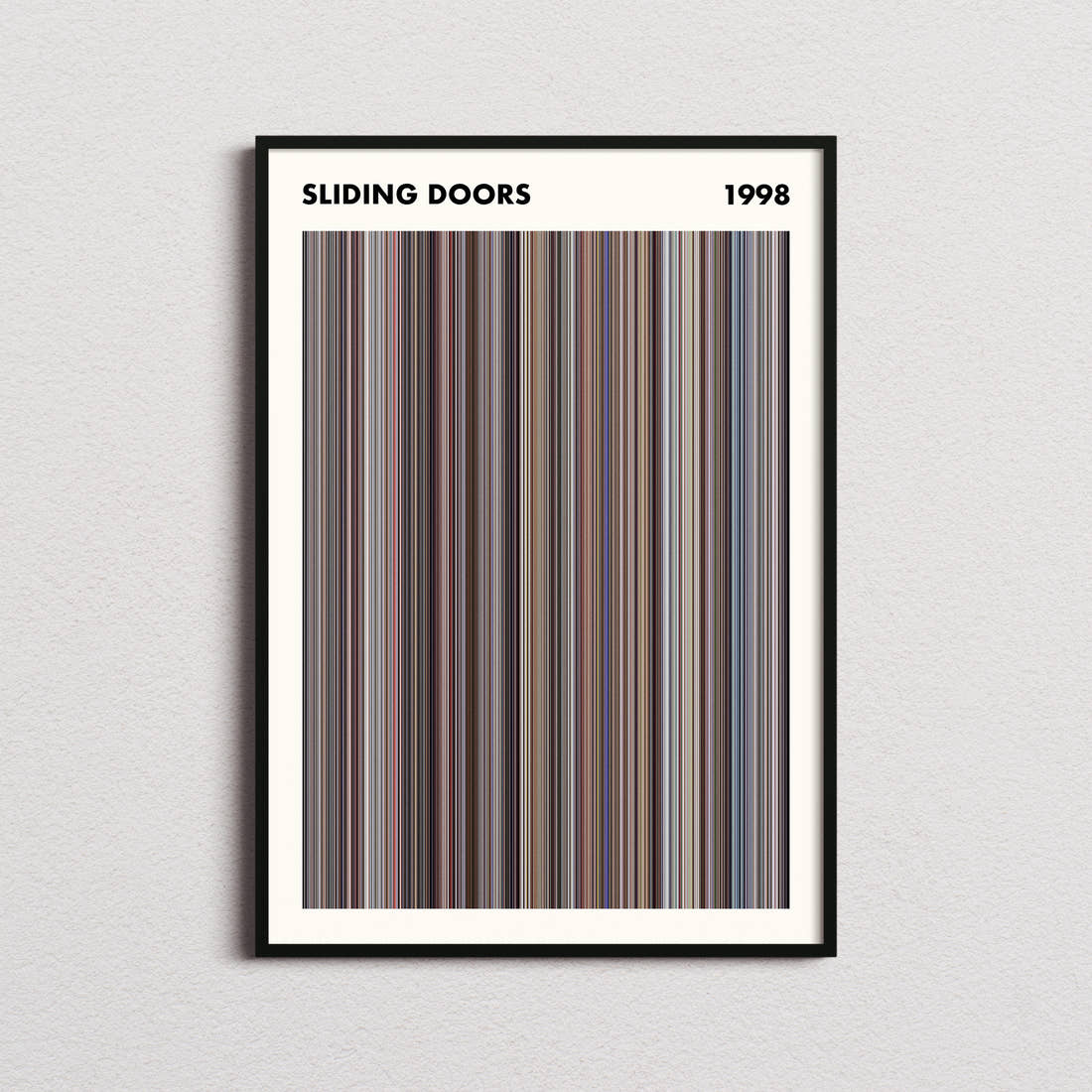 Sliding Doors Movie Barcode Poster - Simplified