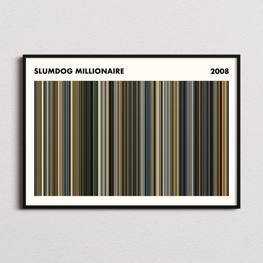 Slumdog Millionaire Movie Barcode Poster - Simplified