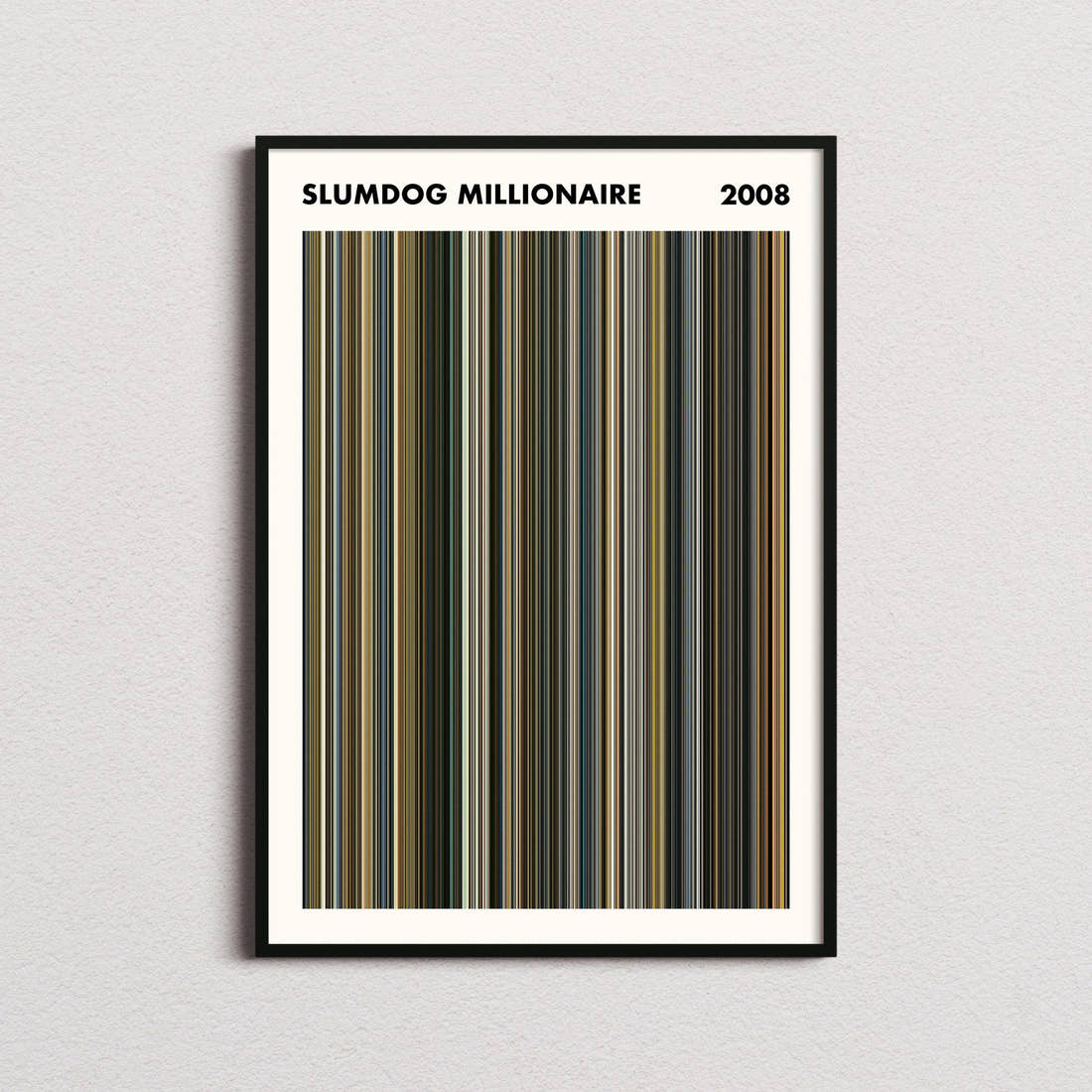 Slumdog Millionaire Movie Barcode Poster - Simplified