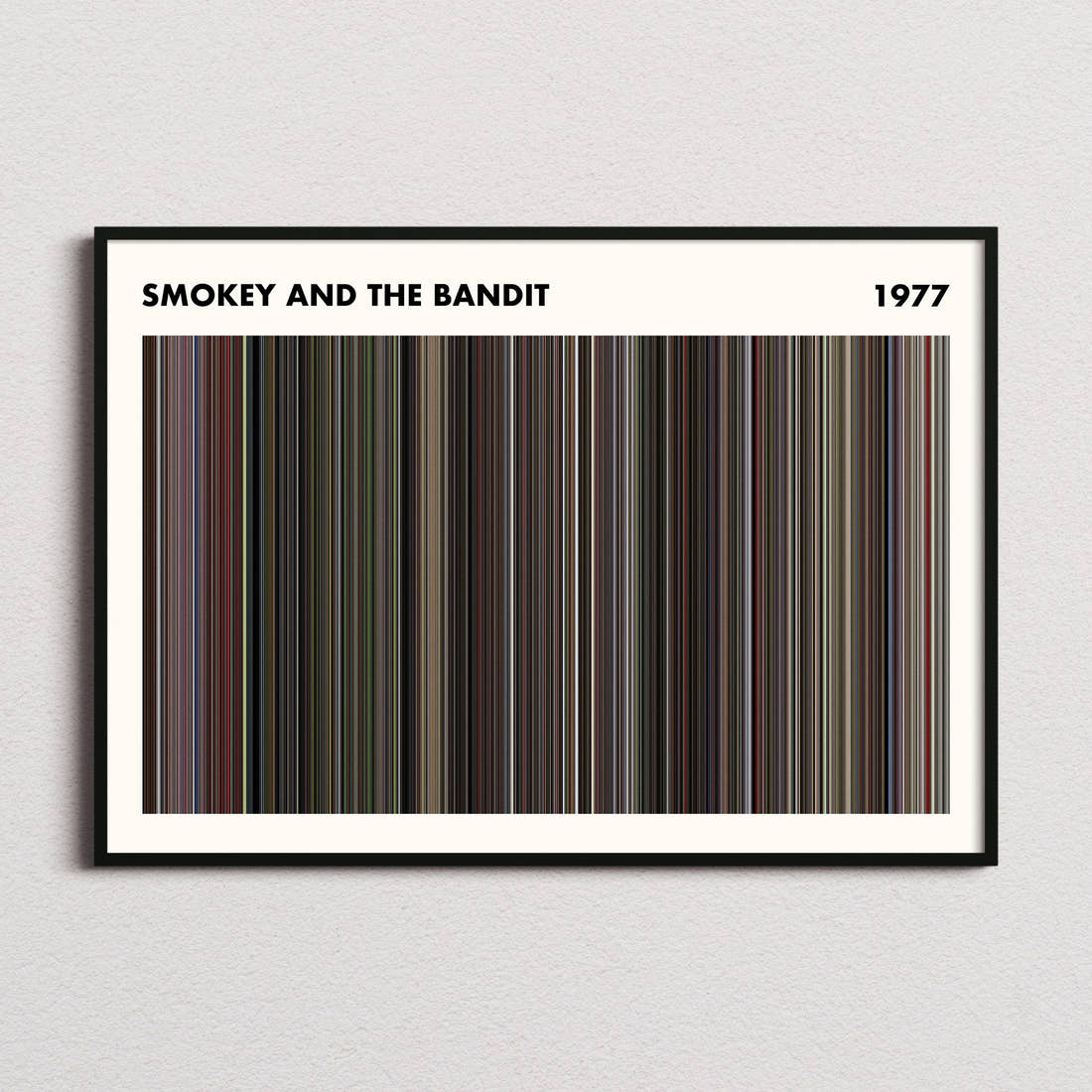 Smokey and the Bandit Movie Barcode Poster - Simplified