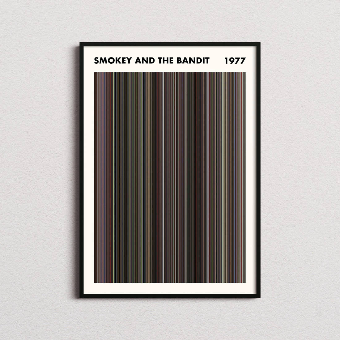 Smokey and the Bandit Movie Barcode Poster - Simplified